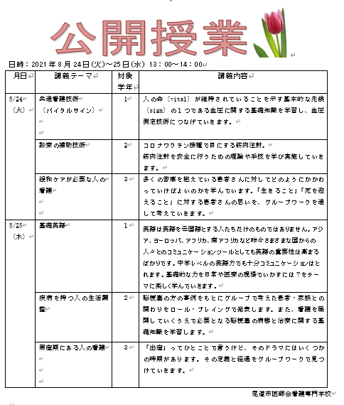 尾道市医師会看護専門学校